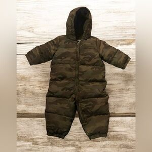 Camouflage Hooded Snowsuit made by GAP.